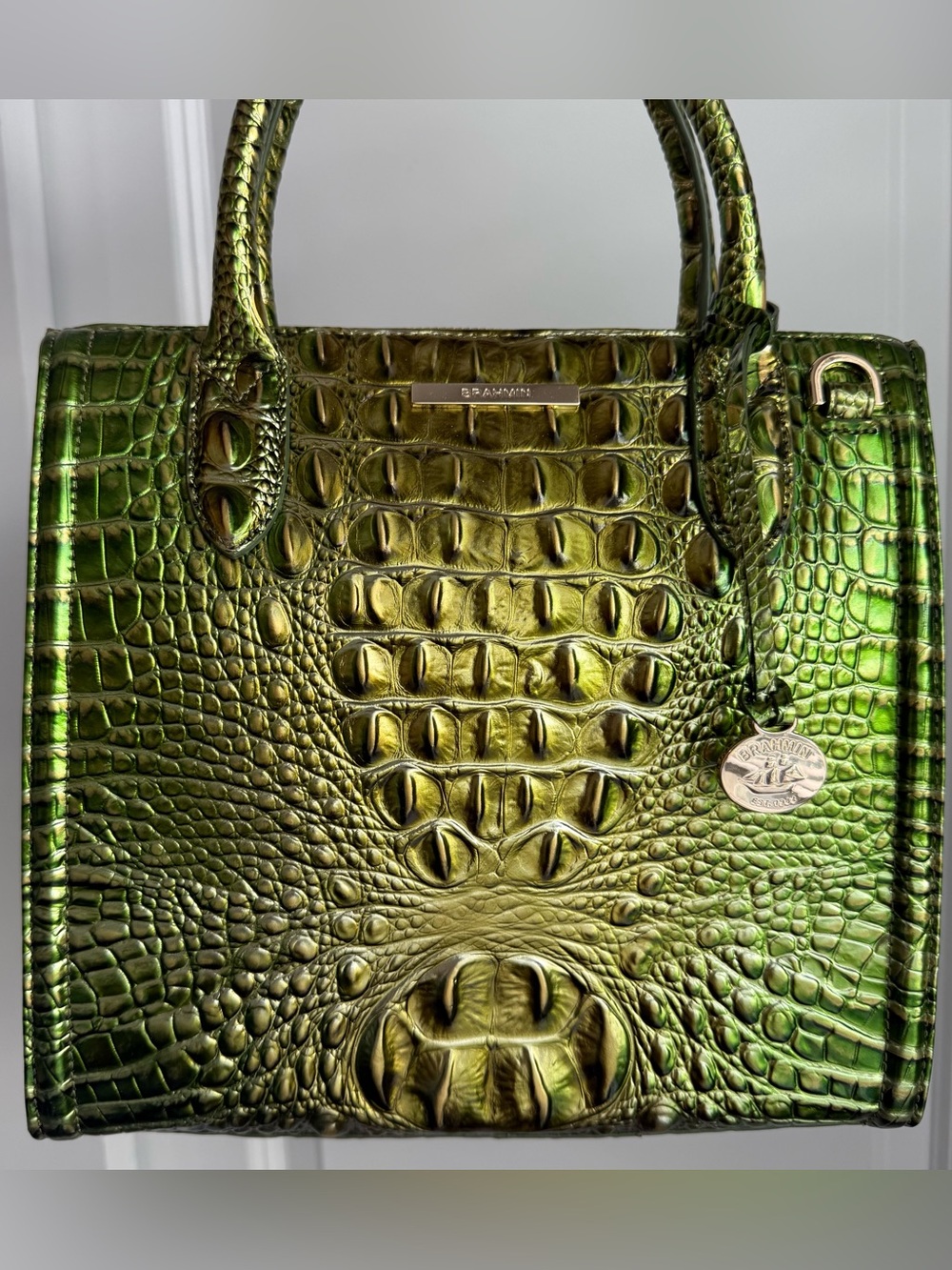 Brahmin Small Caroline Cacti Green Melbourne Leather - Picture 3 of 11